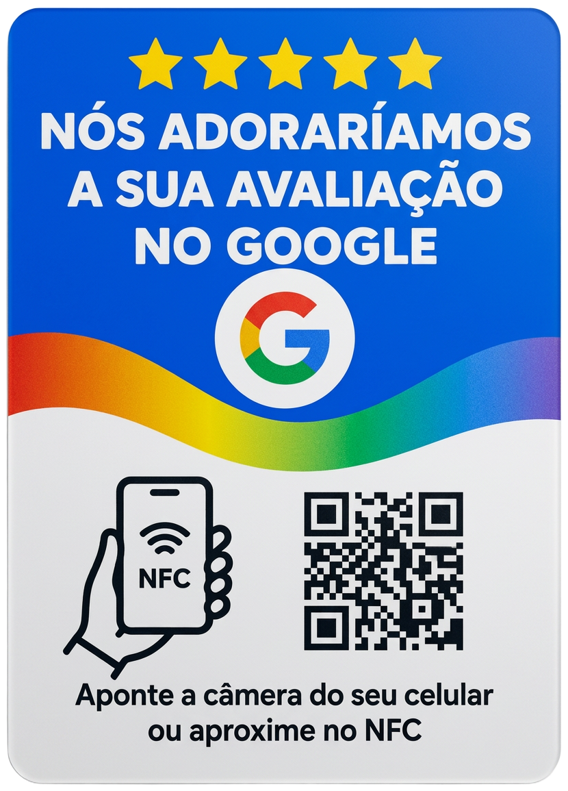 Placa usetag.digital — NFC e QR Code